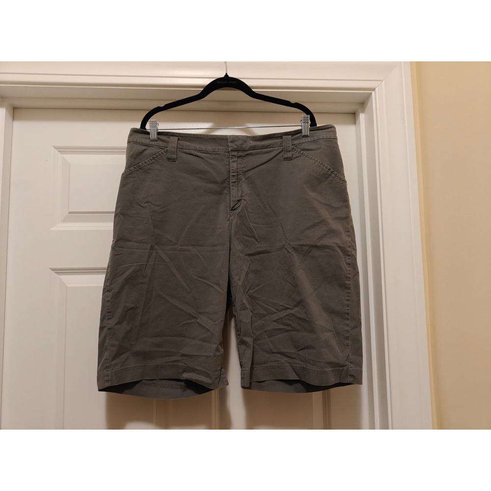 Lee One True Fit Womens Gray Cotton Blend Stretch Casual Shorts Size 20W Medium
